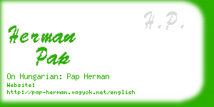 herman pap business card